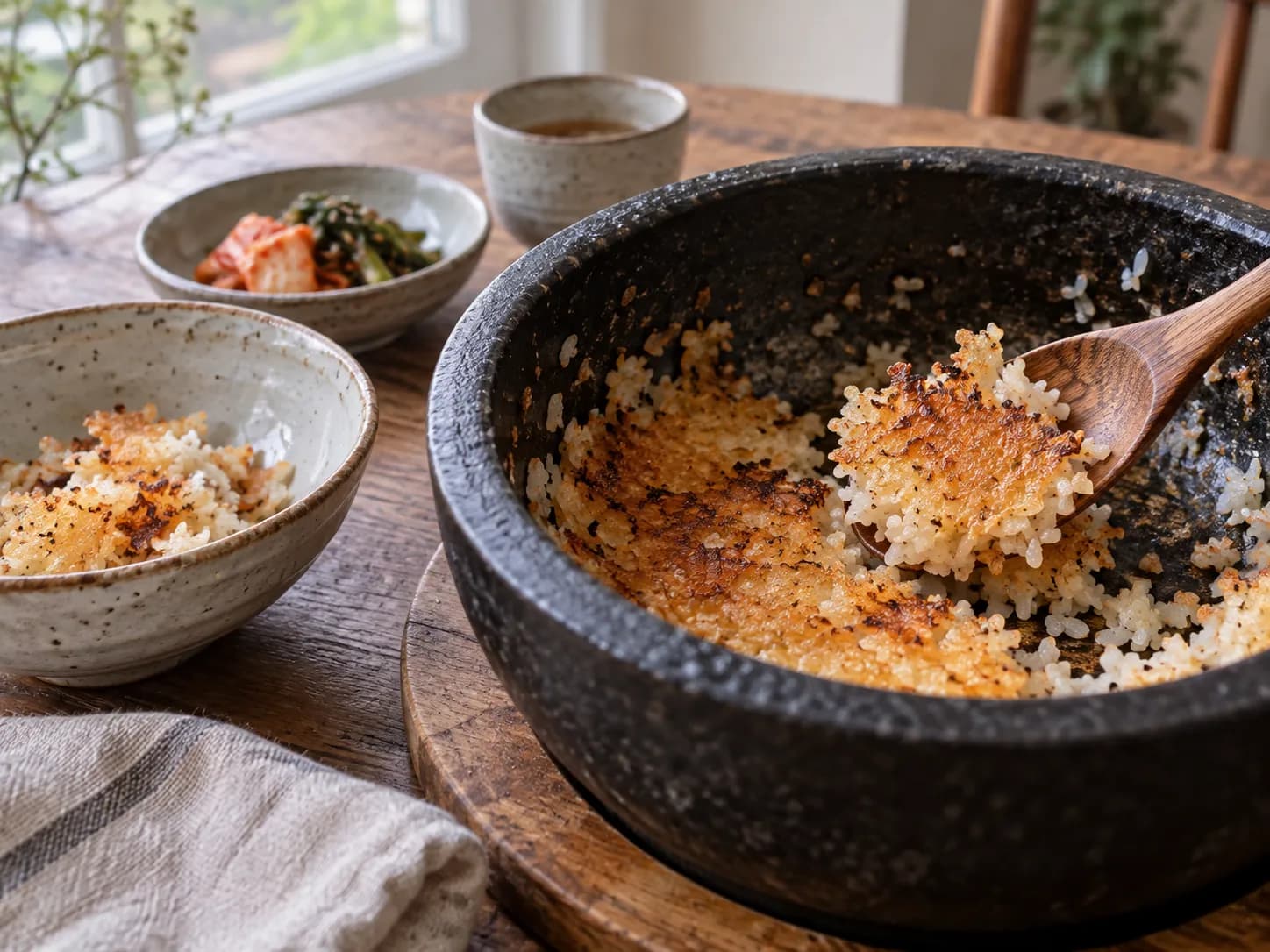 Dolsot bibimbap and the crispy rice at the bottom、写真2