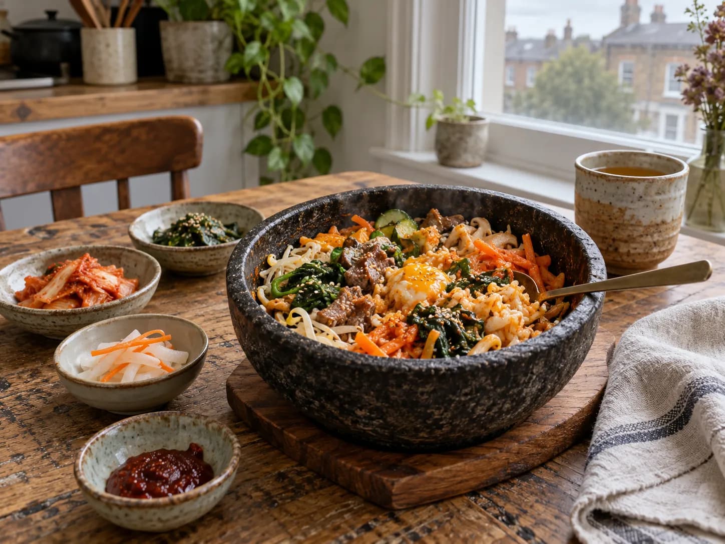Dolsot bibimbap and the crispy rice at the bottom、写真3