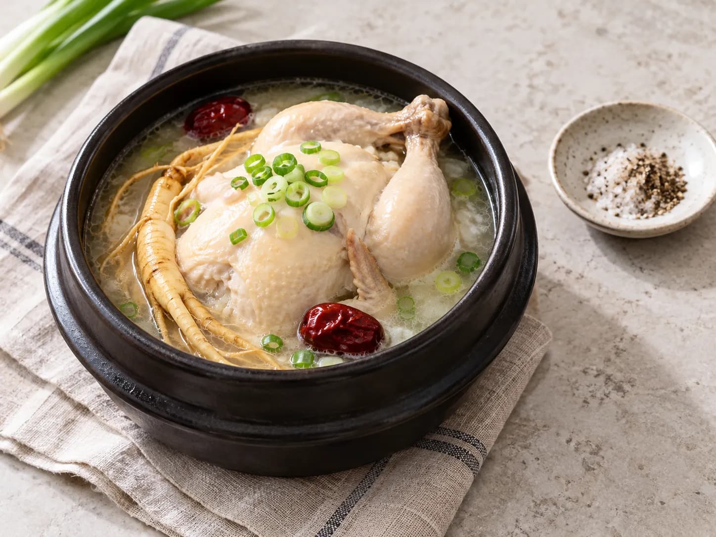 Samgyetang (ginseng chicken soup) for two、写真3