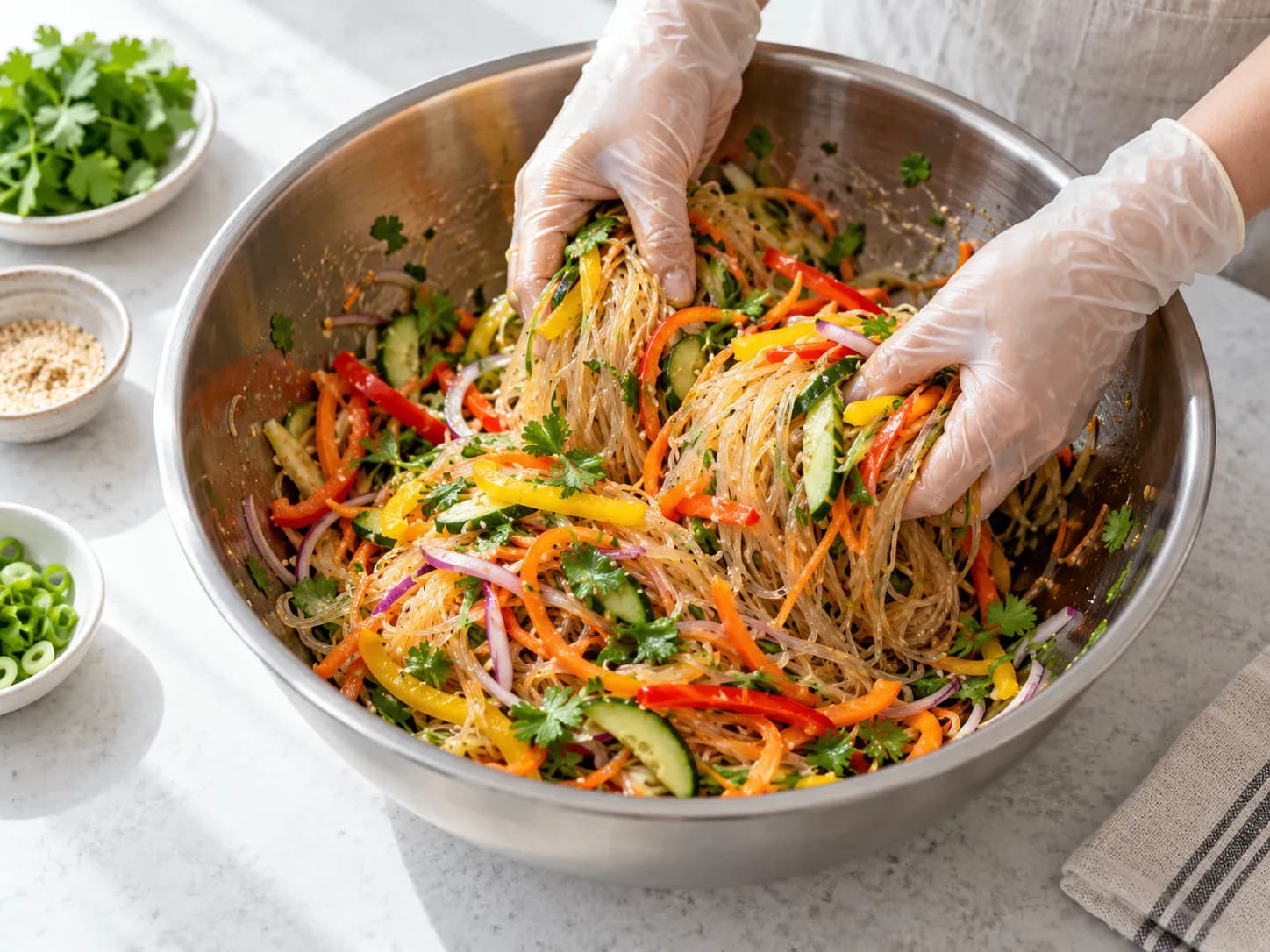 Japchae: glass noodles for a party、写真2