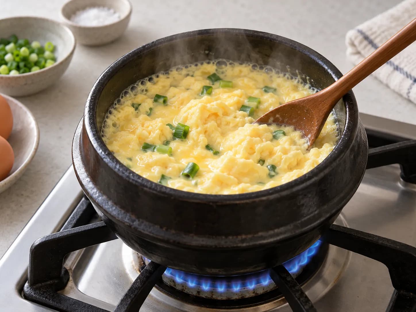 Volcano gyeran-jjim (fluffy steamed eggs), 사진 2