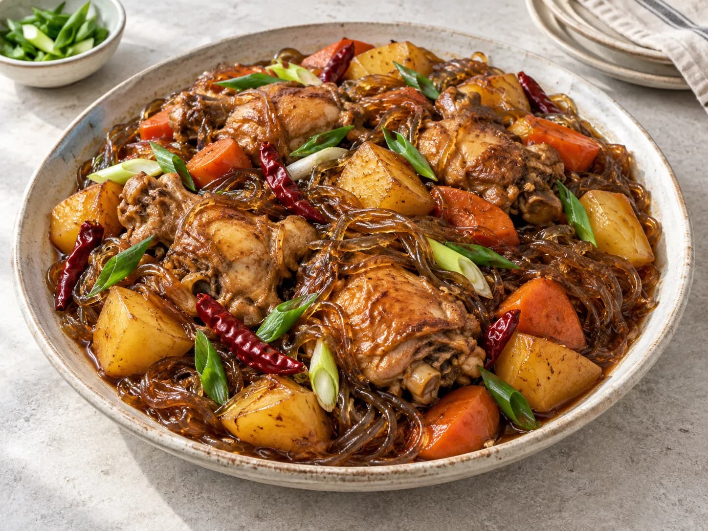 Jjimdak (soy-braised chicken with glass noodles), 사진 3