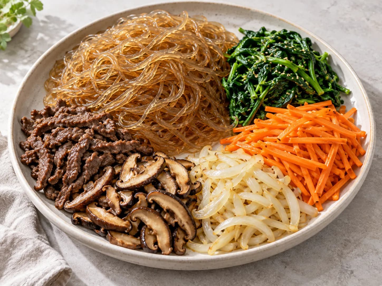 Japchae: glass noodles for a party、写真1
